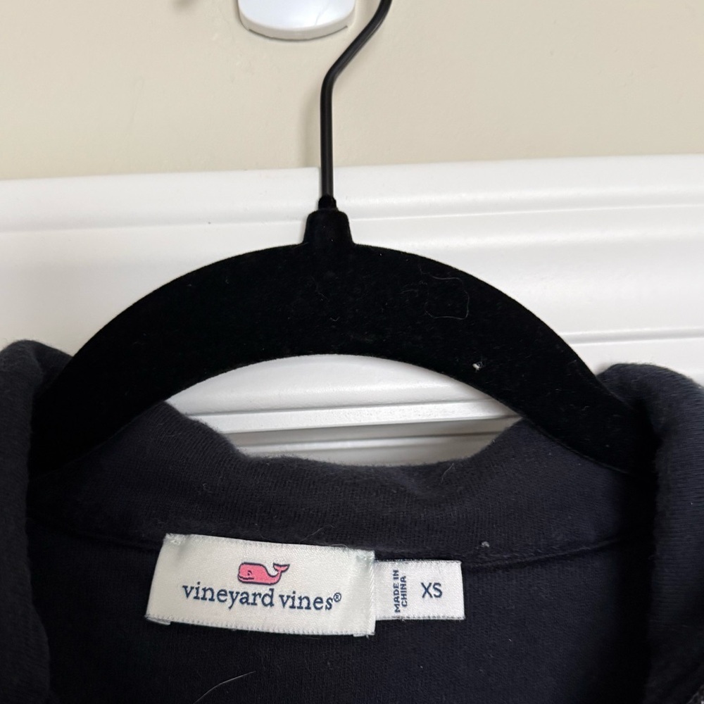 Vineyard Vines Navy 1/4 Zip Quilted Pullover | XS - Picture 7 of 8